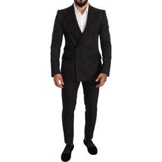 Dresser Dolce & Gabbana Black Brocade Piece Set Polyester Suit IT48