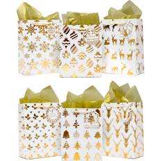 Holiday Style Drawstring Treat Bags, 12 Ct - Assorted