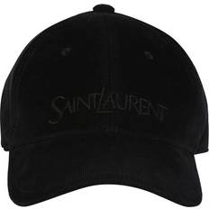 Saint Laurent Men Headgear Saint Laurent Vintage Cotton Cap Black