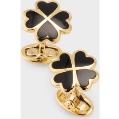 Cufflinks Men's 18K Gold Vermeil & Onyx Clover Cufflinks Onyx