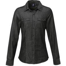 Bluser Premier Jeans Stitch Long Sleeve Denim Shirt True Black