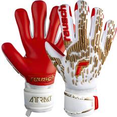 Reusch Goalkeeper Gloves reusch Attrakt Freegel Finger Support Goalkeeper Gloves, White/Gold/Fiery Red