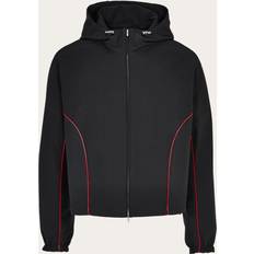 Ferragamo Men Jackets Ferragamo Black Piping Jacket