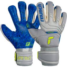 Reusch Goalkeeper Gloves reusch Attrakt Fusion Ortho-Tec Guardian Goalkeeper Gloves, Gray/Yellow/Blue