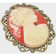 Women Brooches 1928 Cameo Pin, Women's, Multicolor