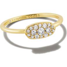 Kendra Scott Rings Kendra Scott Grayson Crystal Band Ring Gold White Crystal