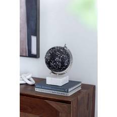 Interior Details A&B Home Constellation White/Black Globe on Marble Base
