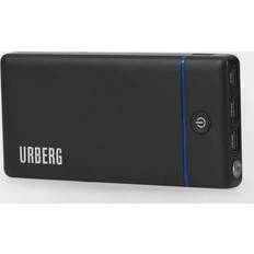 Powerbanker Batterier & Ladere Urberg Powerbank 20.000 Black Powerbank med høy kapasitet Batteribank