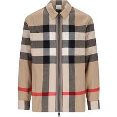 Burberry Check Wool Cotton Overshirt - Archive Beige