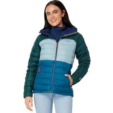 Turquoise - Winter Jackets - Women Women's L.L.Bean Puffer Jacket Bean's Colorblock Mallard Pine