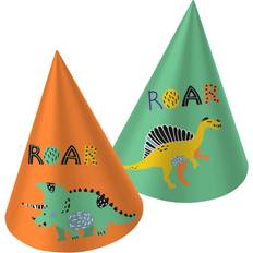 Fotoprops, Partyhüte & Ordensbänder Folat Papier Partyhüte Dino Roars, 6St