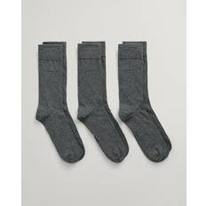 Gant Herre Sokker Gant 3-Pack Cotton Socks Charcoal Melange Grå