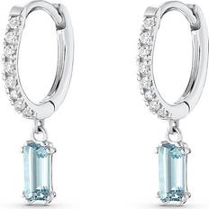 Damen - Weißgold Ohrringe Christ Earrings - White Gold/Topaz/Diamond