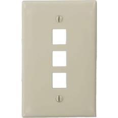 Ethernet, Data & Phone Outlets Leviton QuickPort 41091-3TN Single Gang Faceplate