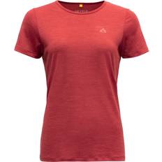 Dame - Røde T-skjorter Devold VALLDAL MERINO TEE WMN