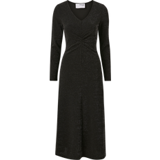3XL Kjoler Selected Rue LS Midi Glitter Dress Black