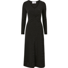 M - Midikjoler Selected Rue LS Midi Glitter Dress Black