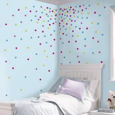 Multifargete Veggdekor RoomMates glitzerkonfetti bunt wandtattoo wandsticker wandaufkleber wandbil