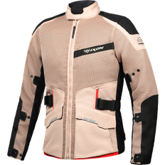 Ixon M-Njord Motorrad Textiljacke, schwarz-beige, Größe 3XL, schwarz-beige, Größe