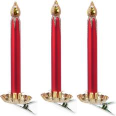 Glass Advent Candle Holders Clip Ornament Christmas Tree Decorations