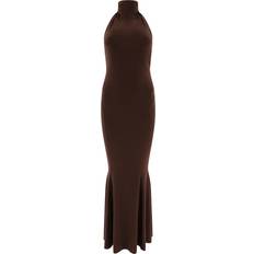 Women Robes Norma Kamali Norma Kamali Halfterschildkröte -Fischschwanzkleid Kleid Brown