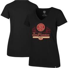 T-shirts '47 Women's Black San Francisco 49ers Team Regional Ultra Rival V-Neck T-Shirt