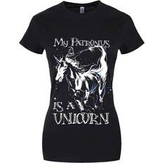 Klær Grindstore My Patronus Is Unicorn T-Shirt Black