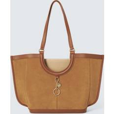Velourleder Handtaschen See by Chloé Crossbody Bags Mara Shopping Bag Gr. unisize in Cognacbraun für Damen