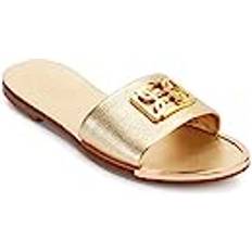 DKNY Damen Gracen Leather Flat Slide, Gold