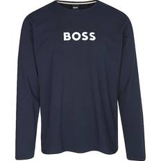 Jersey Nachtwäsche BOSS Pyjama EASY LONG SET blau