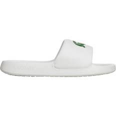 Lacoste Women Slippers & Sandals Lacoste CROCO Ladies Logo Sliders White/Green: