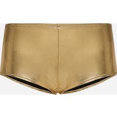 Golden Jumpsuits & Overalls Dolce & Gabbana Foiled jersey low-rise panties
