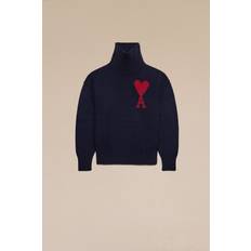 Pologensere - Unisex Ami Paris de Caur turtleneck sweater night_blue_red