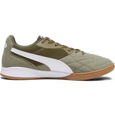 Puma Soccer Shoes Puma King Top IT Indoor Soccer Shoe Olive Drab/White/Gold-10.5 no color
