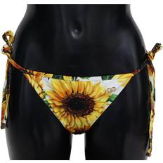 Hvite - XL Badedrakter Dolce & Gabbana White Sunflower Swimwear Beachwear Bikini Bottom IT5