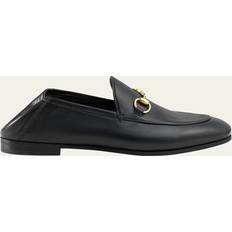 Gucci Women Shoes Gucci Brixton Leather Horsebit Loafers BLACK 11B