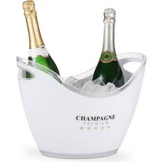 Beige Flaschenkühler Relaxdays 6l champagnerschale sektkübel eiswanne Flaschenkühler