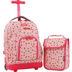 Waterproof School Bags J World Girls Lollipop 16 Kids Rolling Backpack With Insulated Lunch Bag Pink Yard