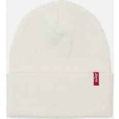 Levi's Tilbehør Levi's Unisex Slouchy RED TAB Beanie, Regular White, One