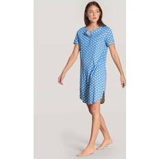 Baumwolle - Damen Negligés Calida Sweet Dreams Sleepshirt, Länge blau