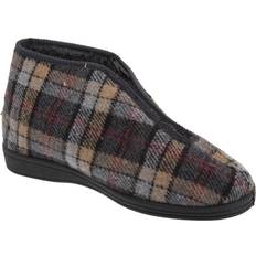Innetøfler Universal Textiles Jed II Thermal Zip Check Bootee Slippers Grey
