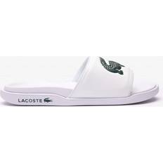 Lacoste Herren Pantoffeln & Hausschuhe Lacoste Herren-Schlappen mit Logostreifen WHITE/DARK GREEN Weiss