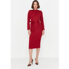 Midikleider - Rot Trendyol Collection Collection Kleid Bordeaux Bodycon für Damen