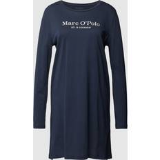 Baumwolle - Damen Nachthemden Marc O'Polo Nachthemd Sleepshirt dunkelblau