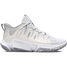 Under Armour Women Sneakers Under Armour Women's Flow Break Thru Basketball Shoes White/Halo Gray/Metallic Silver