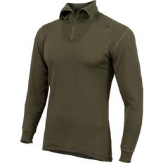 Herre - Ull Undertrøyer Aclima Men's HotWool Polo with Zip Unisex - Olive Night