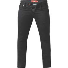 Herre - XL Jeans Duke Claude Stretch Tapered Jeans Black 40XL