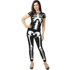 AltSkin Full Body Stretch Fabric Zentai Suit Costume - Glow in the Dark  Skeleton (Large)