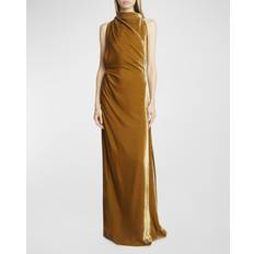 Evening Gowns - Velvet Dresses Proenza Schouler Women's Velvet Twist-Back Gown Ochre Ochre