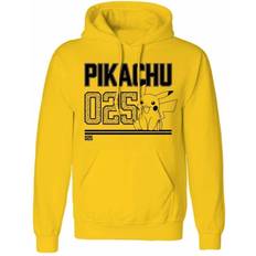 Gule - Herre - Hettegensere Pokémon Pikachu Line Art Hoodie Yellow